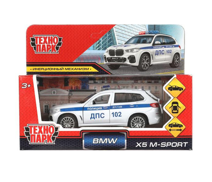 Купить технопарк машина bmw x5 m-sport полиция 12 см x5-12pol-wh