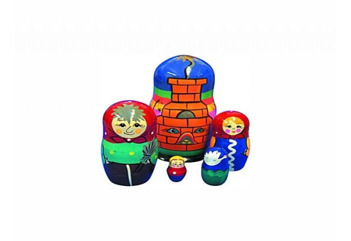 Купить деревянная игрушка rntoys матрешка сказка гуси-лебеди 5 в 1 д-333