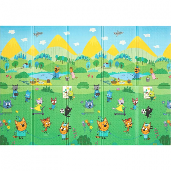 Купить игровой коврик parklon портативный portable на пикник три кота 140x200x1 см pm-421-tc