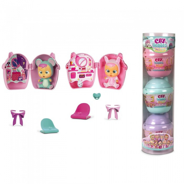 Купить imc toys crybabies magic tears плачущий младенец с домиком и аксессуарами 3 шт. 97605