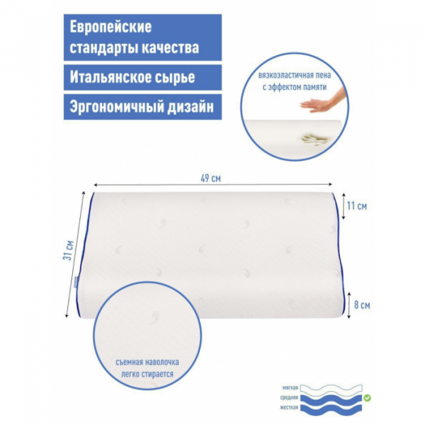 Купить memorysleep подушка анатомическая s child 
