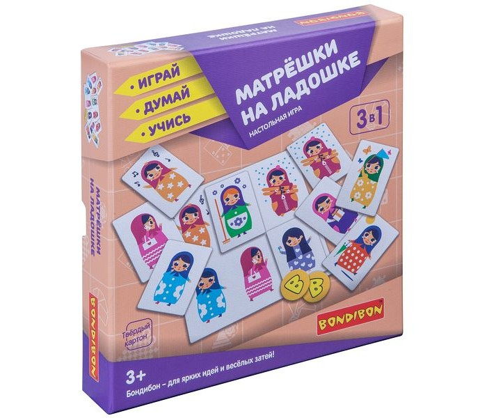 Купить bondibon настольная игра матрёшки на ладошке вв4247