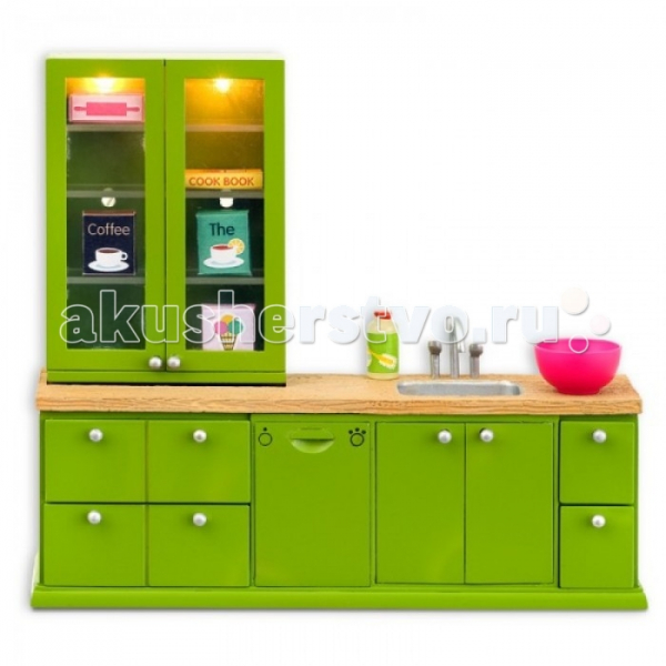 Купить lundby мебель для домика смоланд кухонный набор с буфетом lb_60207700 lb_60207700