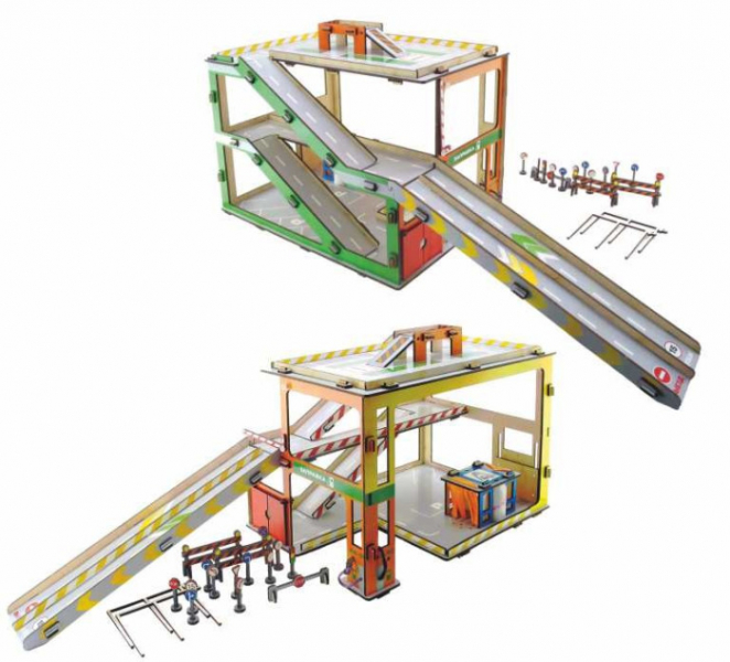 Купить деревянная игрушка фабрика мастер игрушек бизиборд парковка ig0328