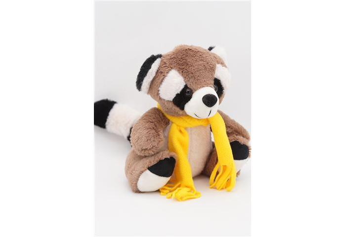 Купить мягкая игрушка unaky soft toy енот крош в жёлтом шарфе 26 см 0755230-67k