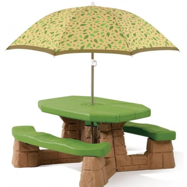 Купить step 2 пикник складной столик с зонтиком 843800/880200