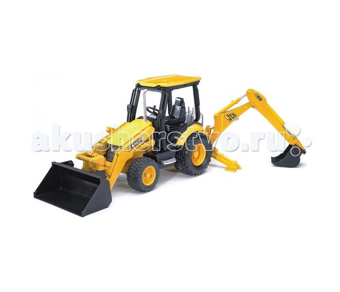 Купить bruder экскаватор–погрузчик колёсный jcb midi cx 02-427