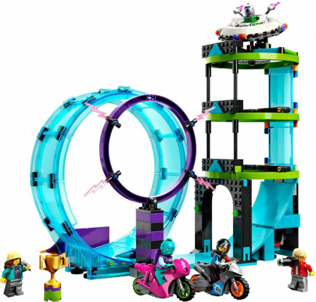 Купить конструктор lego city stuntz главное каскадерское испытание (385 деталей) 60361