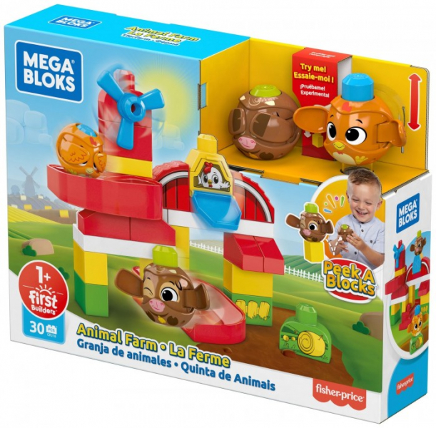 Купить конструктор mega bloks прятки на ферме (35 деталей) grj18