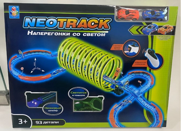 Купить 1 toy neotrack автотрек светящийся (93 детали) т21048