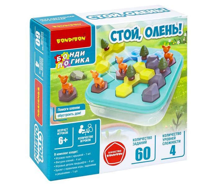 Купить bondibon логическая игра стой, олень! вв5835