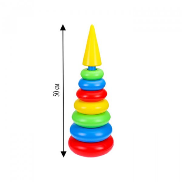 Купить развивающая игрушка рыжий кот пирамидка гигант 50 см 8 деталей и-1909