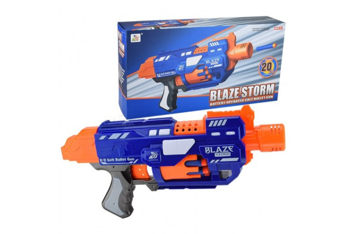 Купить zecong toys пистолет blaze storm с мягкими пулями на батарейках zc7033