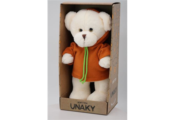 Купить мягкая игрушка unaky soft toy мишка аха великолепный стоячий в кирпичной толстовке 0939233s-17l