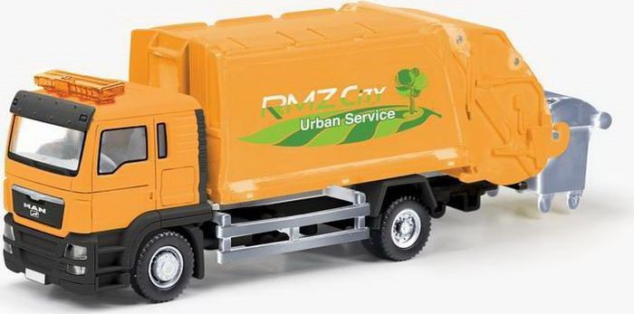 Купить uni-fortune машина металлический мусоровоз man rmz city 1:64 144026