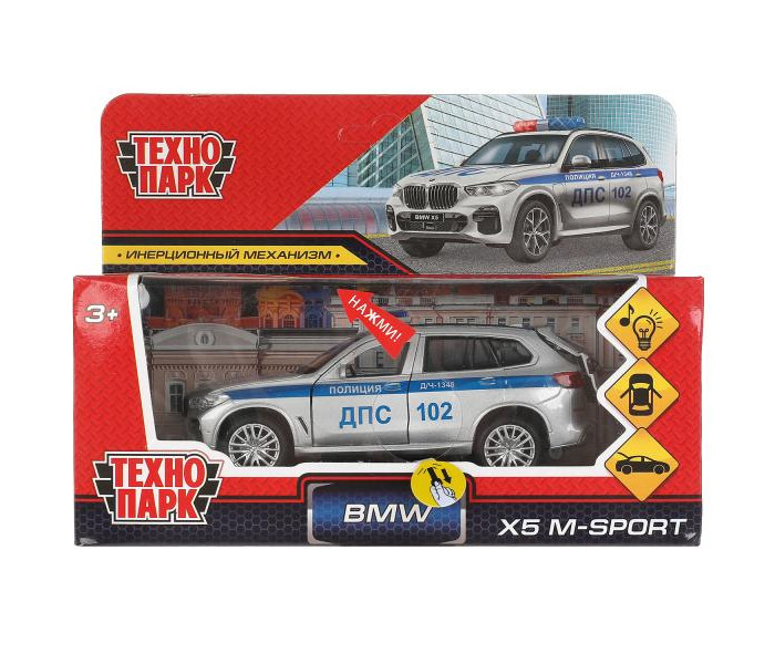 Купить технопарк машина bmw x5 m-sport полиция 12 см x5-12slpol-sr