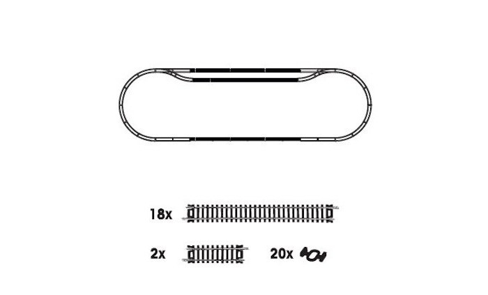 Купить mehano набор рельс №3 f103