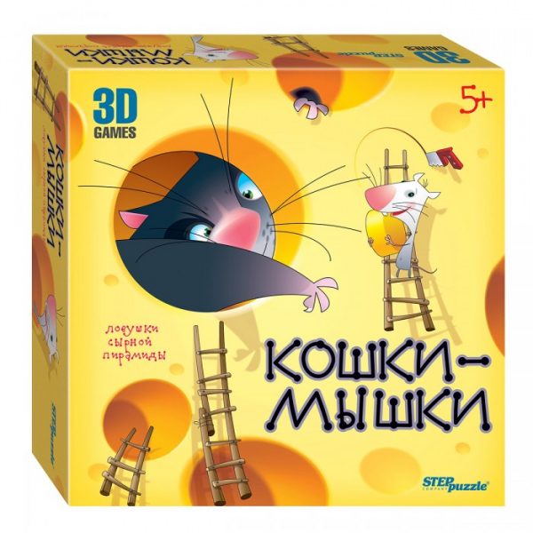 Купить step puzzle настольная игра кошки-мышки ловушки сырной пирамиды 76099