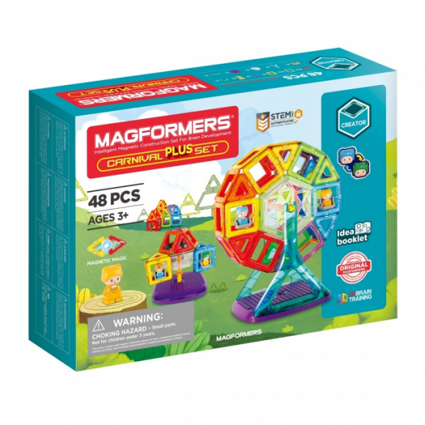 Купить конструктор magformers магнитный carnival plus set (48 деталей) 703016