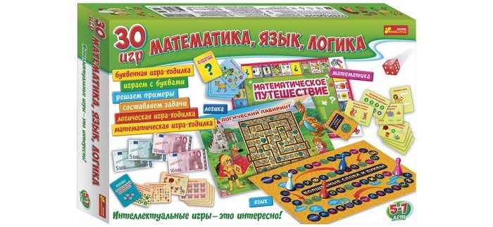 Купить ranok-creative 30 игр математика, язык, логика 12120111р