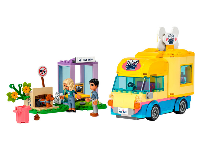 Купить конструктор lego friends фургон для спасения собак (300 деталей) 41741