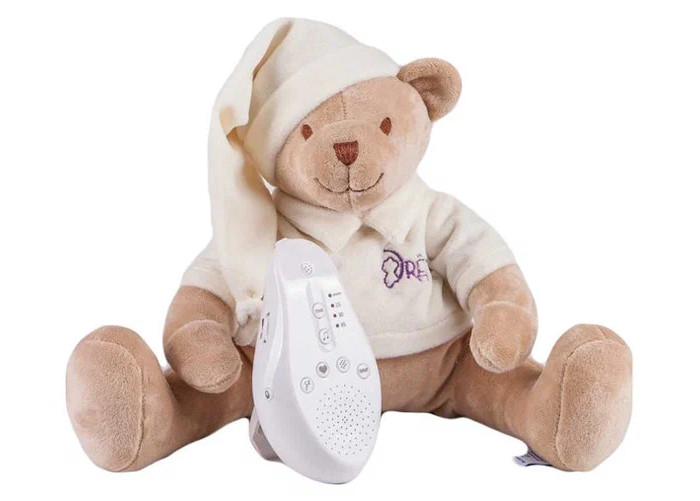 Купить комфортер drema babydou медведь с белым и розовым шумом 20 см 