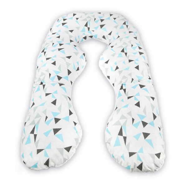 Купить amarobaby подушка для беременных exclusive soft collection треугольники 340х72 см 
