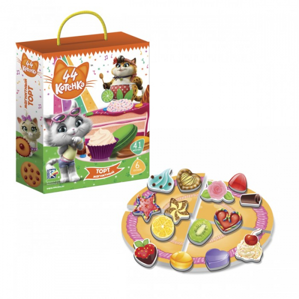 Купить vladi toys игра магнитная 44 котенка торт vt3004-09