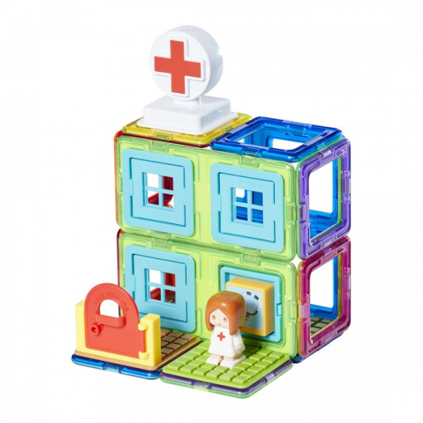 Купить конструктор magformers магнитный town set - hospital (22 элемента) 717006