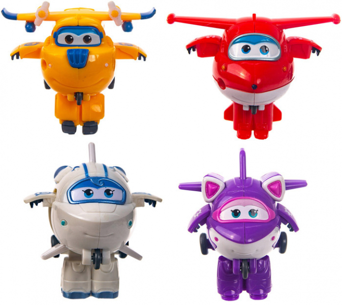 Купить super wings набор из 4-х мини трансформеров (джетт, донни, астра, кристал) eu740040a