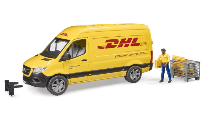 Купить bruder mercedes-benz sprinter фургон dhl с фигуркой 02-671