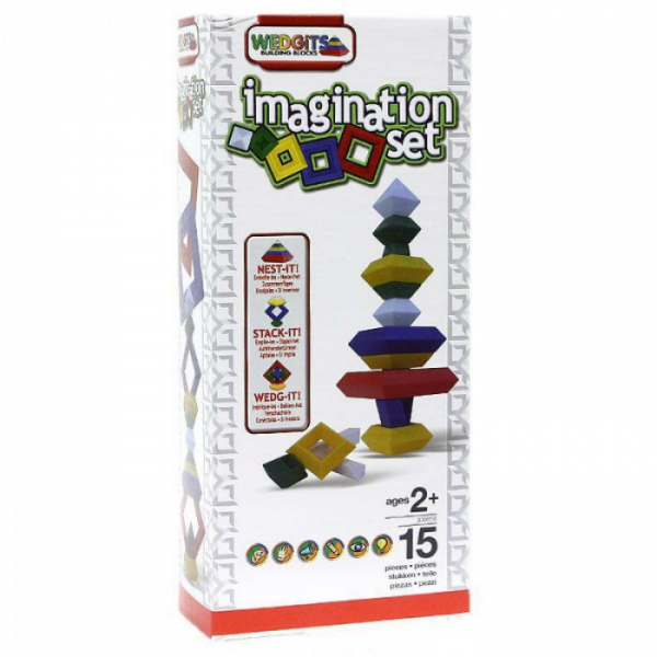 Купить конструктор wedgits imagination set 15 деталей 300650