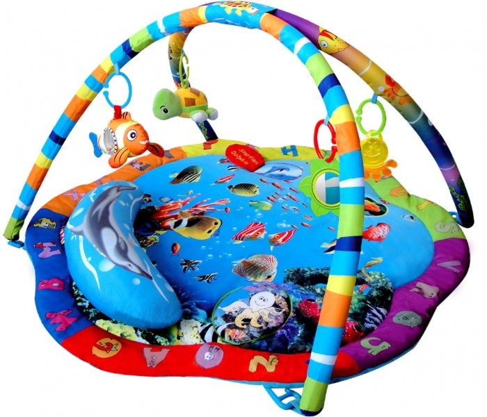 Купить развивающий коврик leader kids с подвесными игрушками подводный мир lk80701