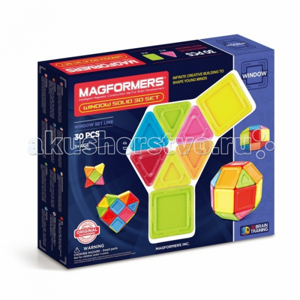 Купить конструктор magformers магнитный window solid 30 элементов 714006