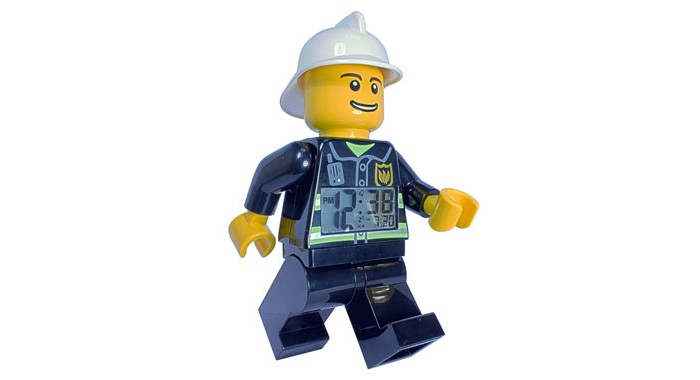 Купить часы clic time будильник lego city минифигура fireman 9003844