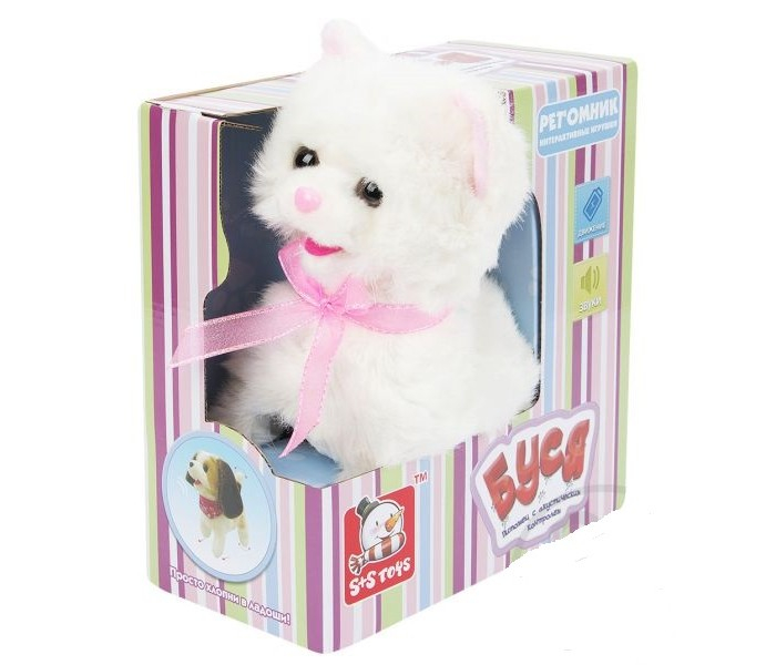 Купить интерактивная игрушка s+s toys кошечка белая es-9503b2