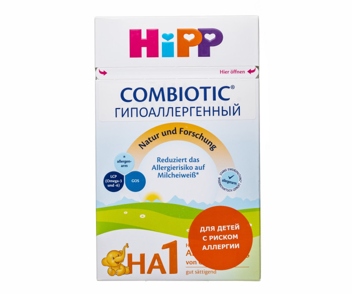 Купить hipp молочная смесь гипоаллергенная га1 сombiotic 0-6 мес., 500 гр. 2141