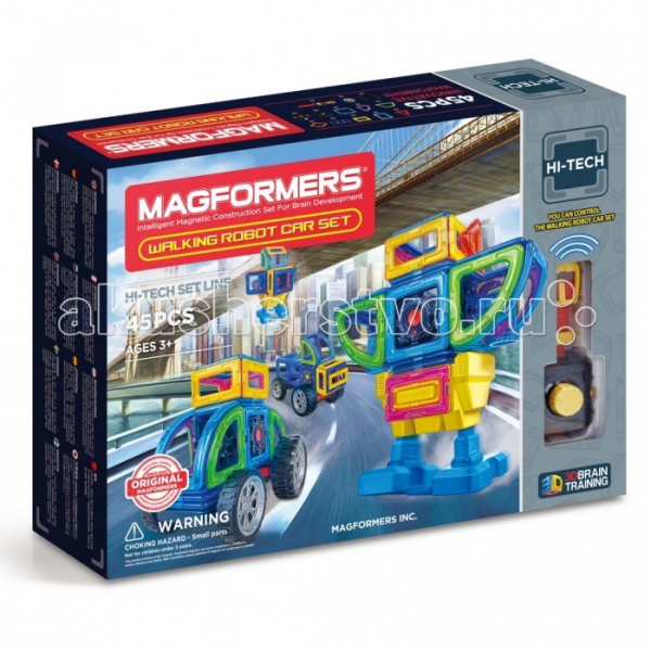 Купить конструктор magformers магнитный walking robot car set 45 709008