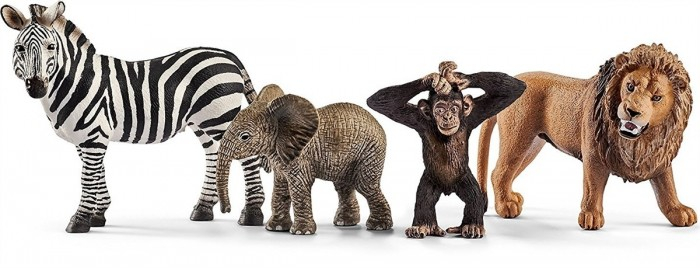 Купить schleich набор из 4 фигурок wild life starter-set сафари 42387