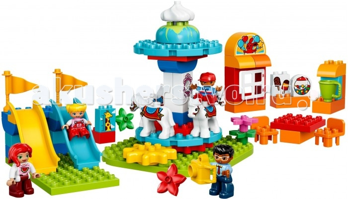 Купить конструктор lego duplo 10841 лего дупло семейный парк аттракционов 10841