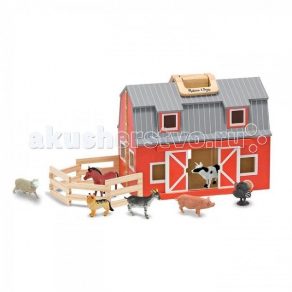 Купить деревянная игрушка melissa & doug создай свой мир загон и амбар 3700