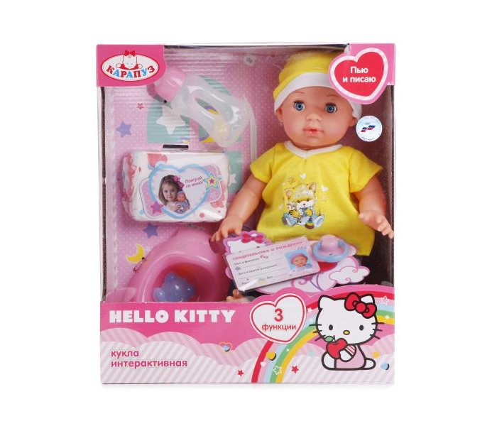 Купить карапуз пупс hello kitty 35 см y35dp-sp-ru