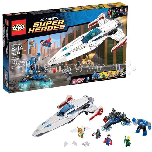 Купить конструктор lego super heroes 76028 лего супер герои вторжение дарксайда 76028