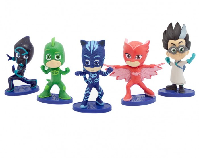 Купить герои в масках (pj masks) игровой набор №3 5 фигурок на подставке 8 см 35349