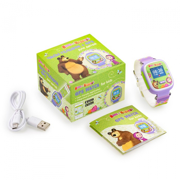 Купить agu baby часы-телефон с gps трекером маша и медведь masha & the bear m1