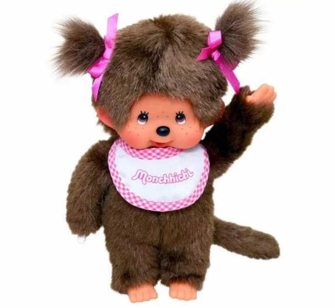 Купить мягкая игрушка monchhichi девочка в слюнявчике 20 см 255550