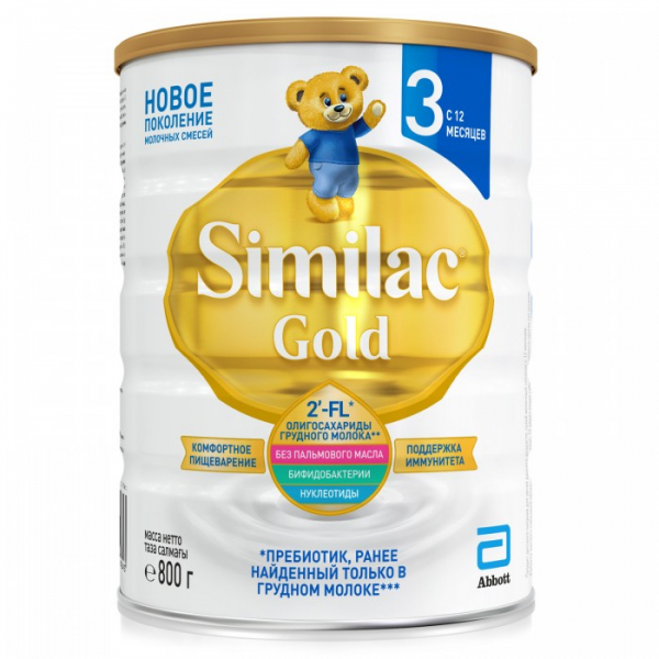 Купить similac детское молочко gold 3 12 мес.800 г 539152305864