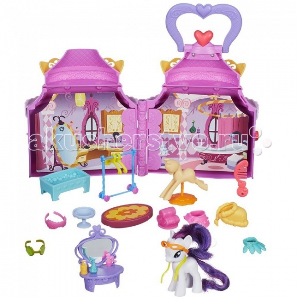 Купить май литл пони (my little pony) кукольный домик бутик рарити b1372/b1372h