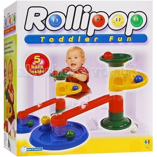 Купить конструктор tototoys крутые виражи rollipop (10 деталей + 5 шаров) 803