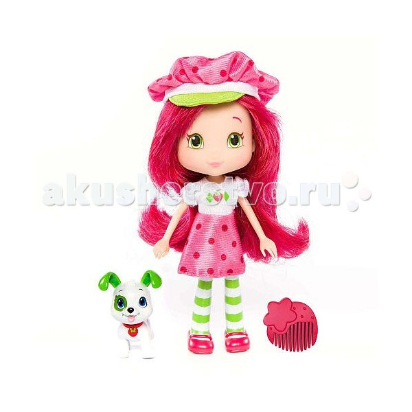 Купить strawberry shortcake кукла земляничка 15 см с питомцем 12231